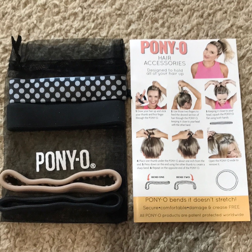 Pony Hair Accessories Set - Black and Tan